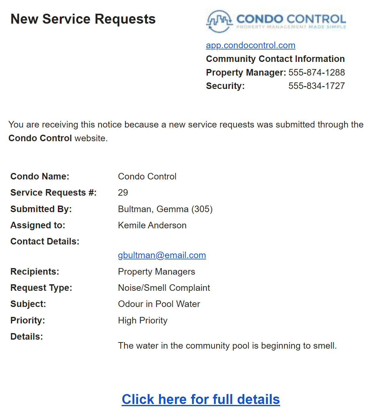 How To Reply To A Service Request Via Email – Condo Control - English