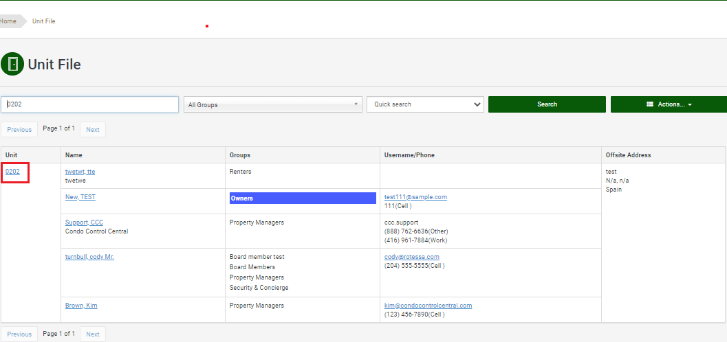 How to edit Unit Details – Condo Control - English